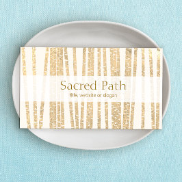 Cartão De Visita Medicina de Alternativo de bambu e bem-estar natur