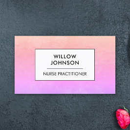 Cartão De Visita Médico Assistente de Enfermeiro Roxo Rosa