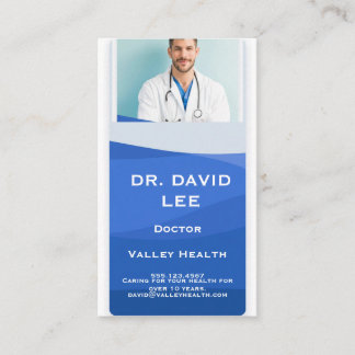 Cartão de Visita Médico Azul