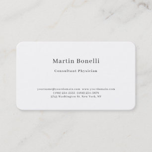 Cartão De Visita Médico consultor minimalista de tendências exclusi