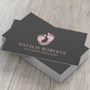 Cartão De Visita Médico da massagem do pé do pedicuro