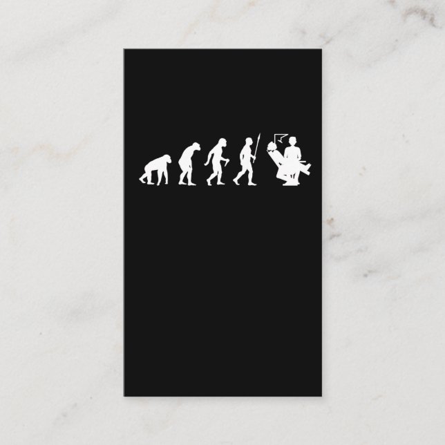 Cartão De Visita médico de evolução do dentista com médico de dente (Frente)