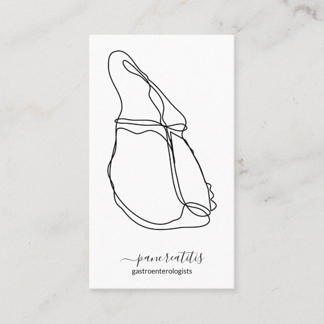 Cartão De Visita Médico de gastroenterologistas do Pâncreas (Frente)