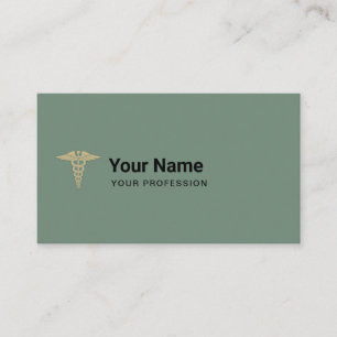 Cartão De Visita Médico Enfermeira Caduceu Personalizado