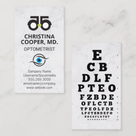 Cartão De Visita Médico | Exame ocular | Logotipo Optometrista