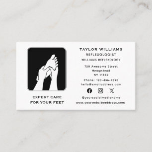 Cartão De Visita Médico Foto Reflexologia Reflexologista Mídia Soci