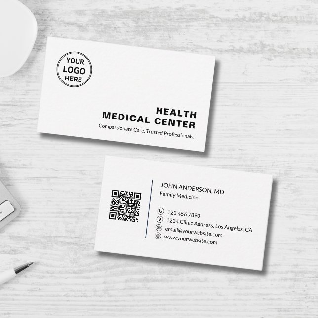 Cartão De Visita Médico Médico Profissional (Medical Healthcare Clinic Doctor Professional Business Card)