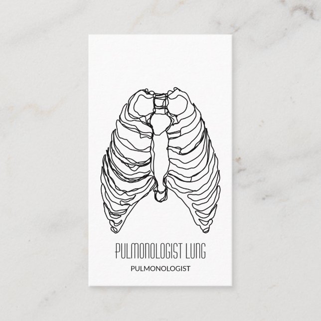 Cartão De Visita Médico pneumologista pulmonar (Frente)