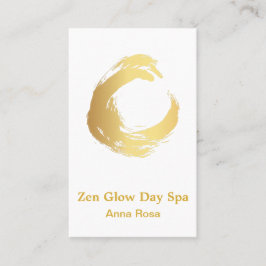 Cartão De Visita *~* Meditação Abstrato Yoga Dourada Brush Reiki Ze