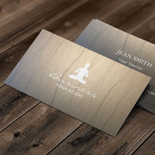 Cartão De Visita Meditação de Instrutor Yoga Fundo Elegante Zen