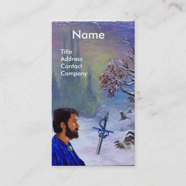 Cartão De Visita MEDITAÇÃO DE UM Monograma noturno (Frente)