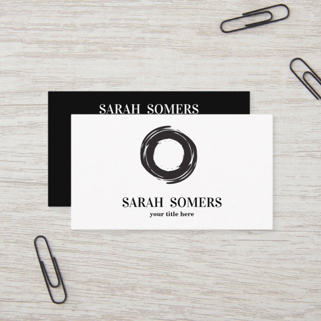 Cartão De Visita Meditação do Círculo Zen Espiritual (Frente/Verso In Situ)