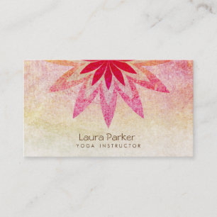 Cartão De Visita Meditação do instrutor da ioga da flor de Lotus
