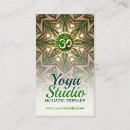 Cartão De Visita Meditação Energética do Amor Verde Mandala Yoga