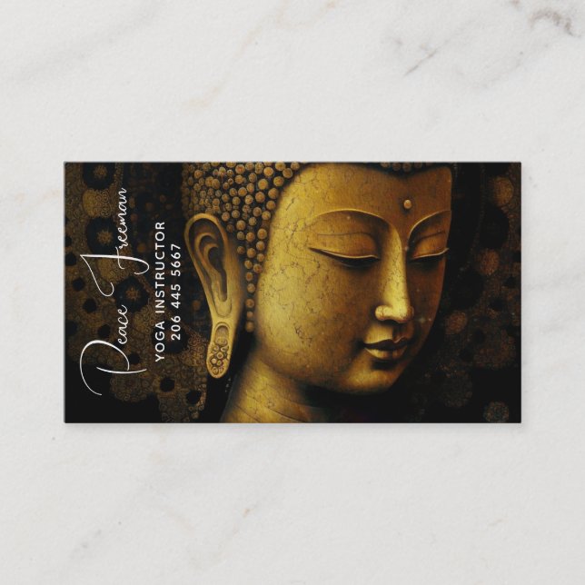 Cartão De Visita Meditação espiritual Buda (Frente)