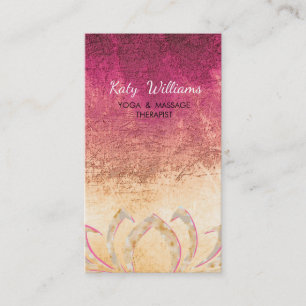 Cartão De Visita Meditação Holística de Instrutor Lotus Flower Yoga