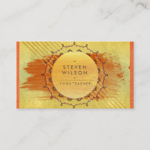 Cartão De Visita Meditação Holística do Professor Yoga Mandala