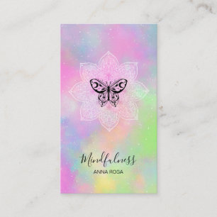 Cartão De Visita *~* Meditação Ioga Mandala Borboleta Yoga