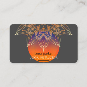 Cartão De Visita Meditação Mandala Yoga cura Lotus Boho