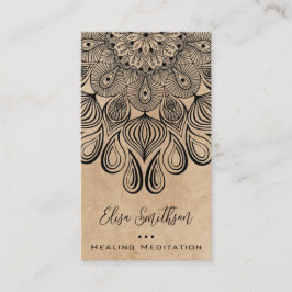 Cartão De Visita Meditação natural de cura Tan Mandala Yoga Reiki