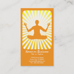 Cartão De Visita meditação: raios retro