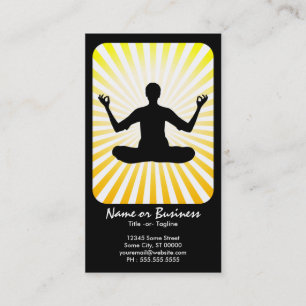 Cartão De Visita meditação: raios retros
