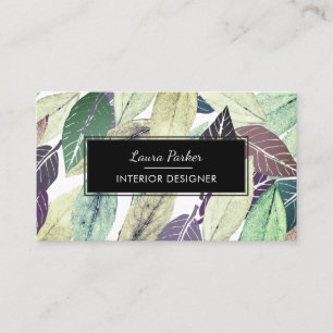 Cartão De Visita Meditação "Yoga" - Natureza - Rústica Folha Seca