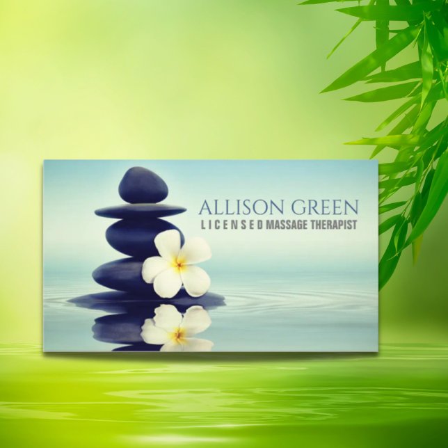 Cartão De Visita Meditação Yoga - Terapêutica de Massagem de Zen Ar (Zen Aromatherapy Massage Therapy Yoga Meditation Business Card)