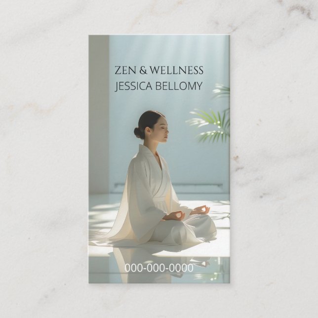 Cartão De Visita Meditação Zen (Frente)