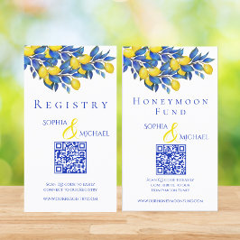 Cartão De Visita Mediterrâneo-Limões-Casamento Registro-Honeymoon