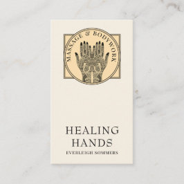 Cartão De Visita Mehndi Henna Massage Healing Arts Hands Business C