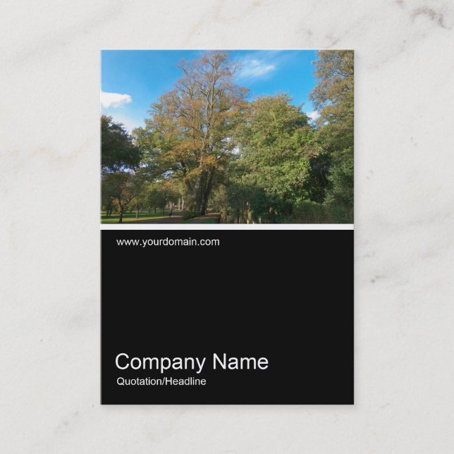 Cartão De Visita Meia e meia foto 0270 - outono no parque (Frente)