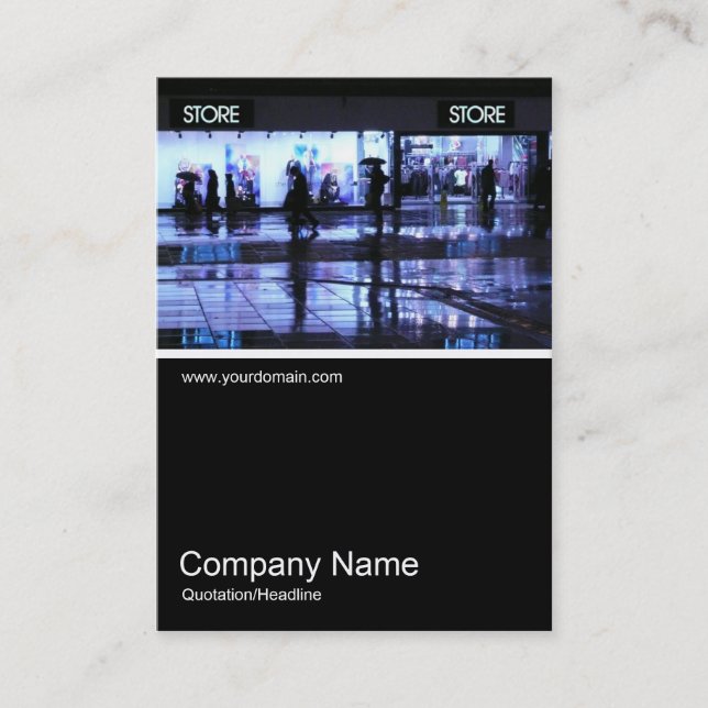 Cartão De Visita Meia Foto 0155 - Comprando na Chuva (Frente)