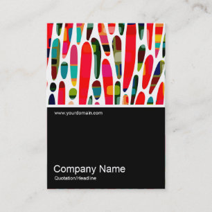 Cartão De Visita Meia Foto 0271 - Collaged Color Splash 15022