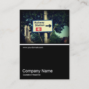 Cartão De Visita Meia &Foto 0320 - Sinal de estação