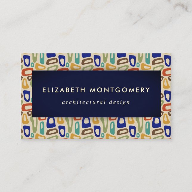 Cartão De Visita Meio século Modern (Frente)