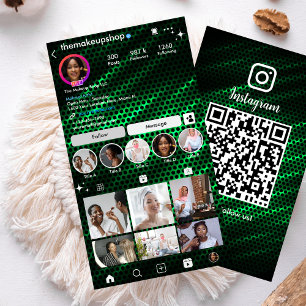 Cartão De Visita Mel Moderno em Favos Instagram QR