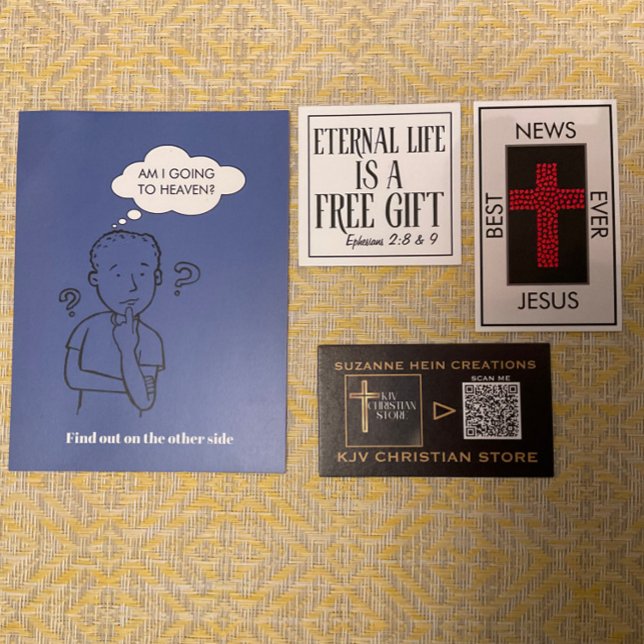 Cartão De Visita Melhor Notícia Já John 3:16 Gospel Tract (Criador carregado)