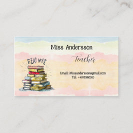 Cartão De Visita Melhor Professora da Ilustração Mundial