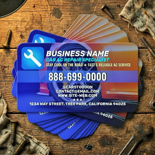 Cartão De Visita Melhor Serviço e Reparo de Ar Condicionado Automot