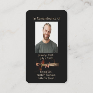 Cartão De Visita Memória Cristã Memorial Memorial Musical Guitar