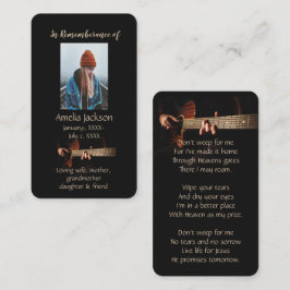 Cartão De Visita Memória Cristã Memorial Memorial Musical Guitar