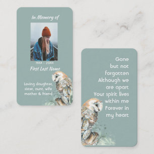 Cartão De Visita Memória Memória Memorial Pássaro de Casca de Aquar