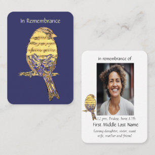 Cartão De Visita Memória Pocket Keepsasaem Lembrando Música Cássaro