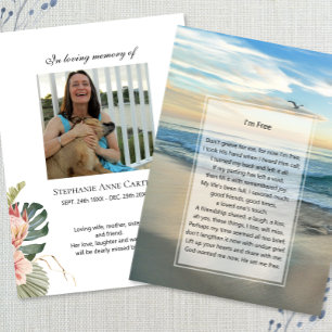 Cartão De Visita Memorial fotográfico Eu sou Gratuito de oração