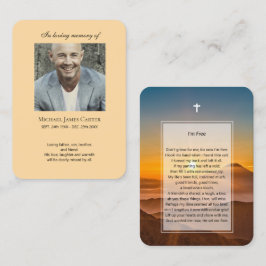 Cartão De Visita Memorial fotográfico, rezo grátis com cruz