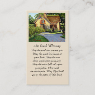 Cartão De Visita Memorial Funeral - Irish Bessing Prayer Card