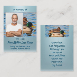 Cartão De Visita Memorial Keepsake Mallard Ducks Bird