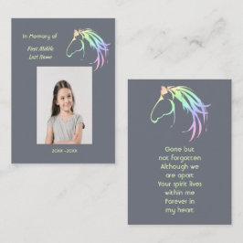 Cartão De Visita  Memorial Keepsake Pastel Horse Art