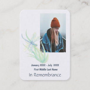 Cartão De Visita Memorial KeepsasaemDragonfly